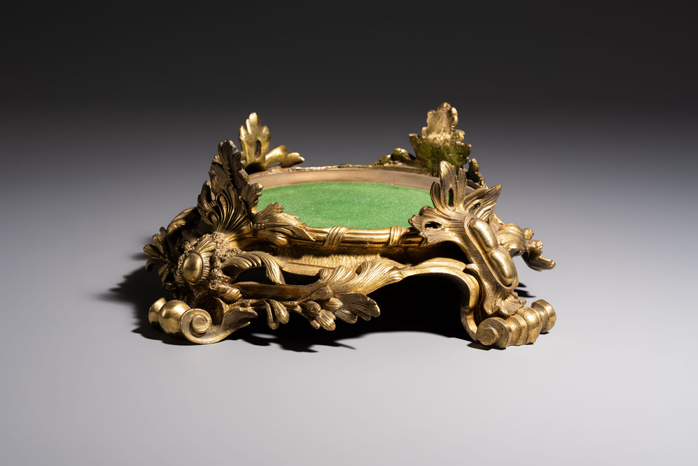 A French gilt-bronze 'Louis XV' style stand, 19th C.