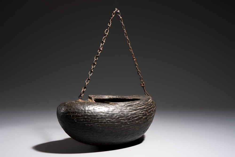 A Qajar coco de mer kashkul or beggar&rsquo;s bowl, Iran, 19th C.