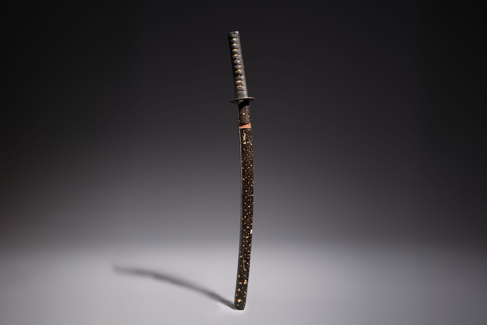 A Japanese katana with a lacquered scabbard and koshirae, Meiji, 19th C.