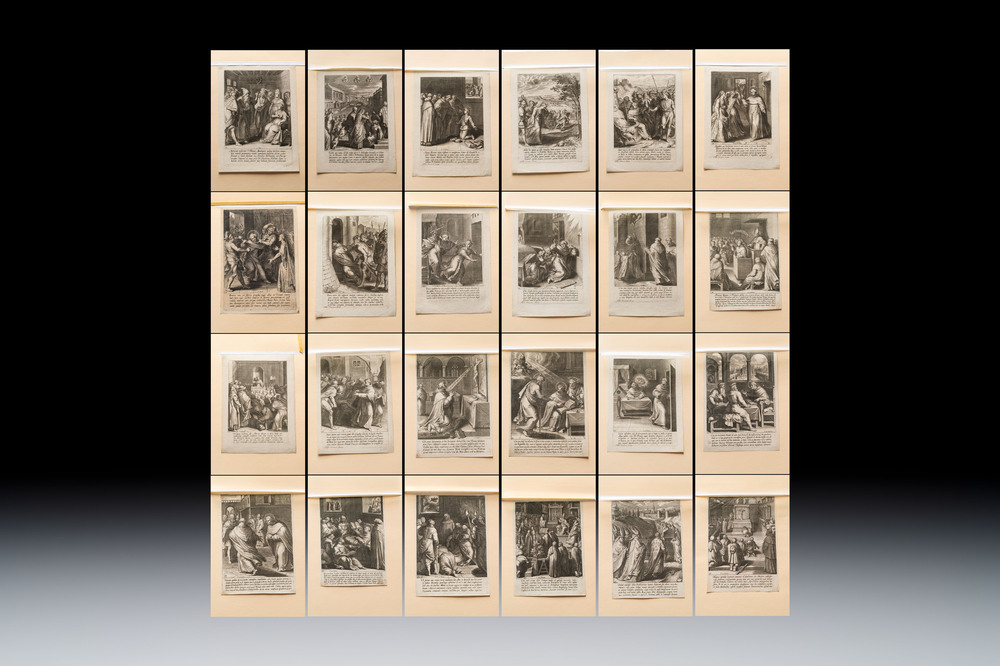 After Otto van Veen (1556-1629), 24 copper engravings depicting the life of St. Thomas, Antwerp, ca. 1610