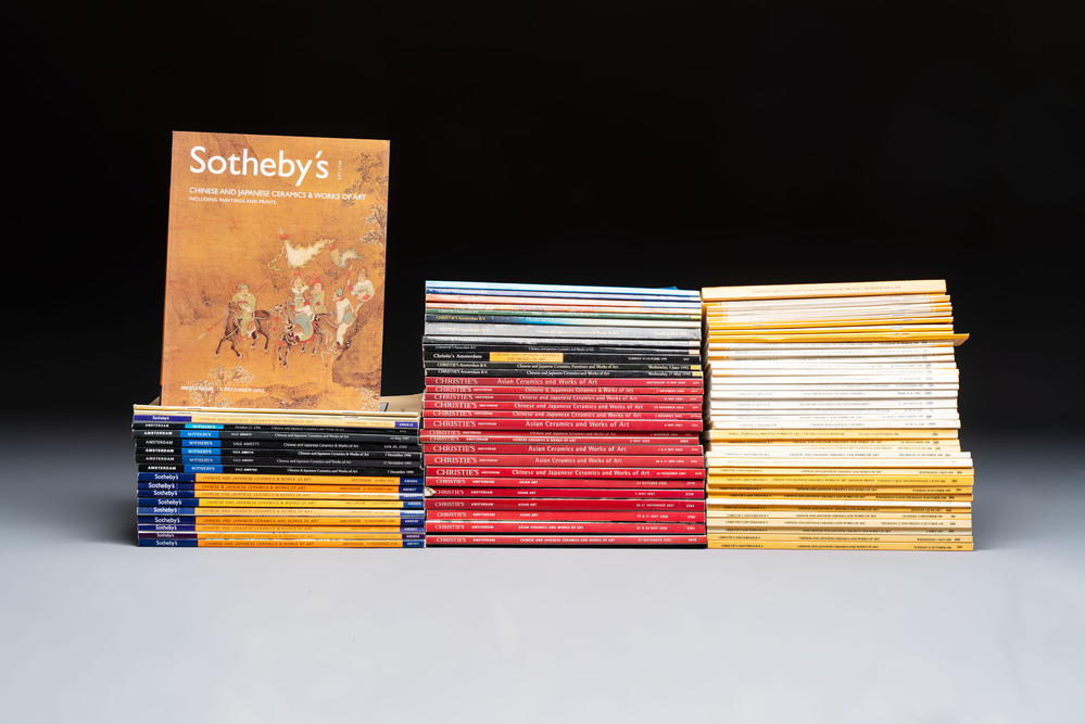 A collection of 84 Christie's and Sotheby's Amsterdam auction catalogues on Asian art, 1979-2008