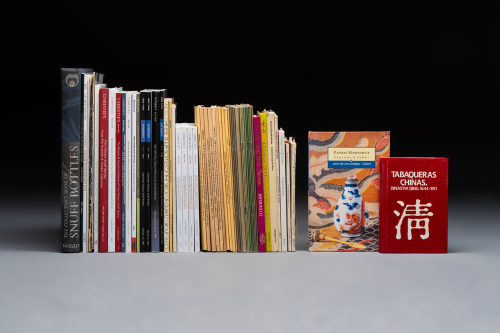 A collection of 57 books and auction catalogues on Chinese snuff bottles, 1969-2018