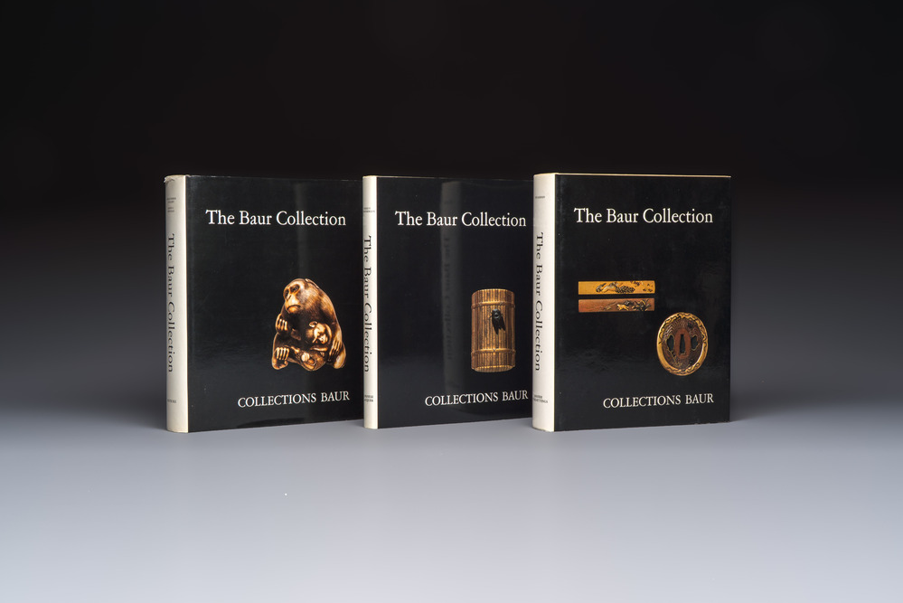 The Baur Collection: Japanese Sword Fittings, Japanese Lacquer &amp; Netsuke, three volumes, 1977-1984