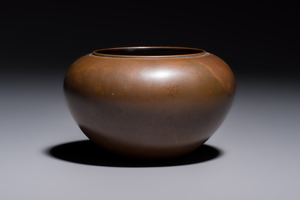 A Chinese bronze Bo-shaped censer, Xuande mark, 17/18th C.