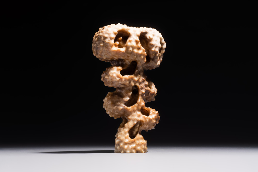 A Chinese carved jade model of a scholar's rock, 20th C.