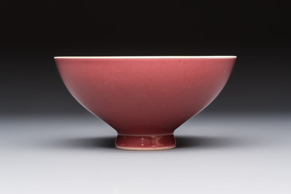 A Chinese copper-red-glazed 'Lianzi' bowl, Qianlong mark and of the period