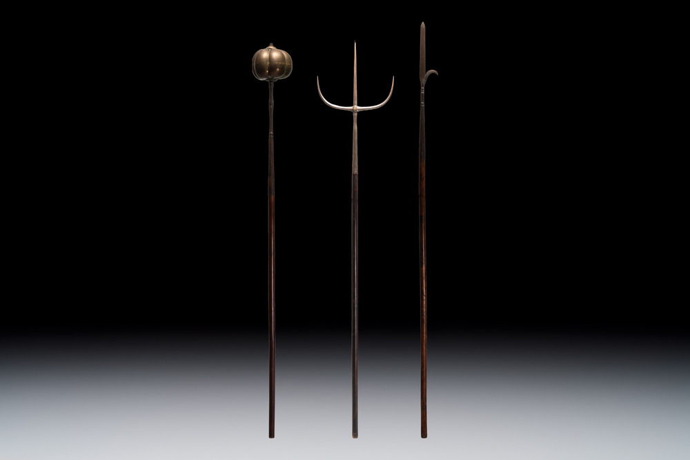 Three Chinese polearms, Qing