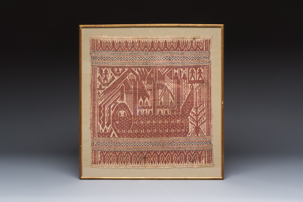 An Indonesian ceremonial 'Tampan' textile, Sumatra, Lampung, 19/20th C.