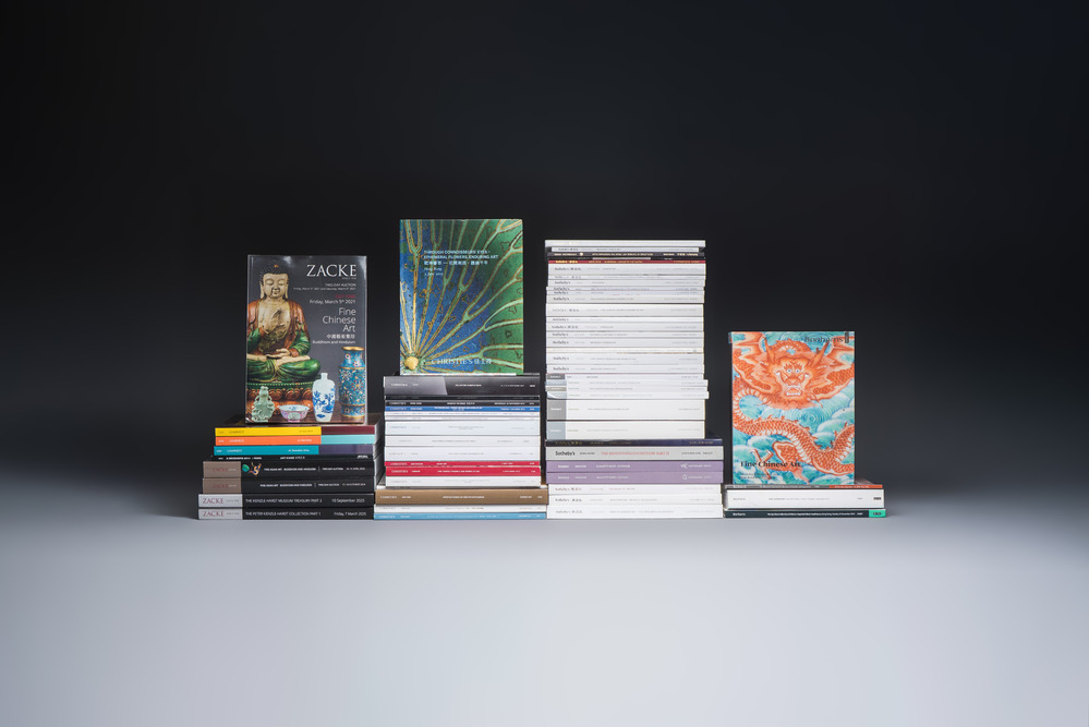 64 auction catalogues from Sotheby&rsquo;s, Christie&rsquo;s, Bonhams, et al. on Asian arts, 1991-2025
