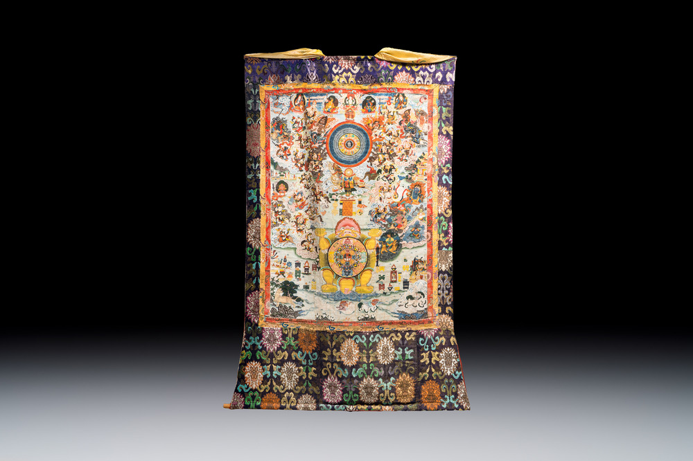 A very large Tibetan 'Astrological Calendar' thangka, 20th C.