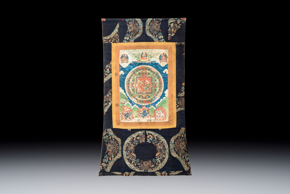 A Tibetan 'Vajrasana Mandala' thangka, 19th C.