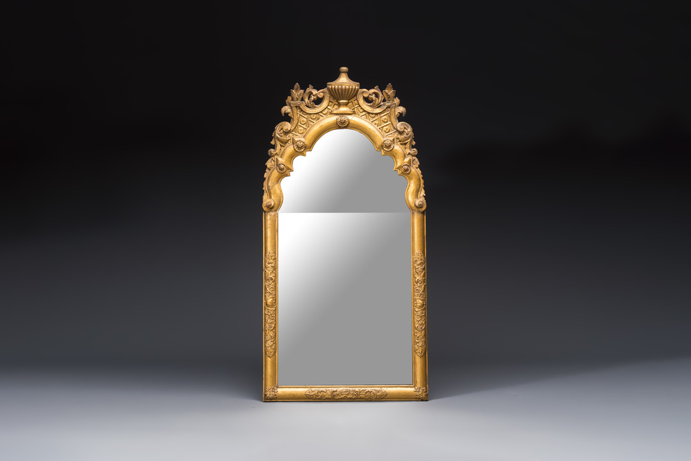 A French Louis XIV gilt-wood mirror, early 18th C.