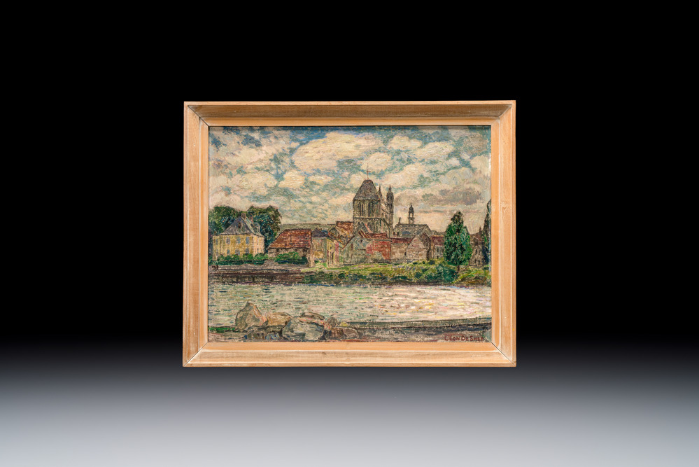 L&eacute;on De Smet (1881&ndash;1966): &lsquo;Sight at Vernon-sur-Seine&rsquo;, oil on board, signed, 20th C.