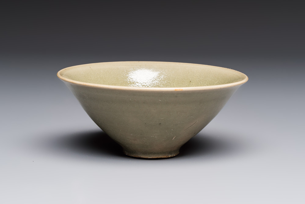 A Chinese Yaozhou celadon-glazed bowl, Song