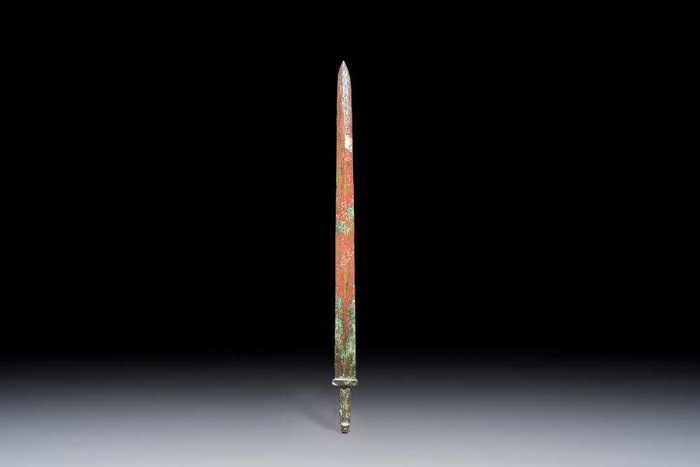 A Chinese bronze sword, Warring States period