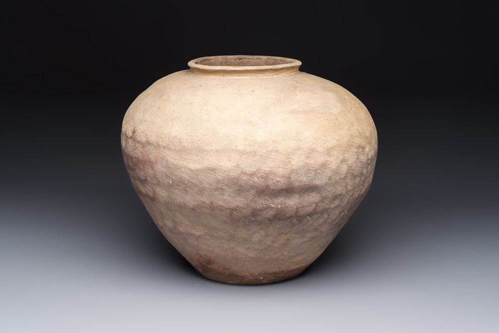 A Chinese impressed pottery jar, Warring States period or later