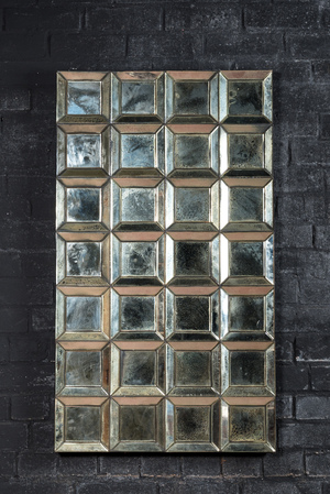 Olivier De Schrijver (1958): 'Trial Antique', ed. 17/24, spiegelglas in metalen montuur