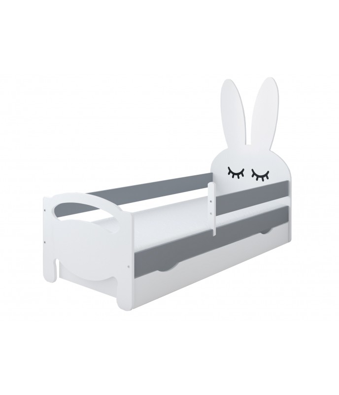 Detská posteľ BUNNY, sivá