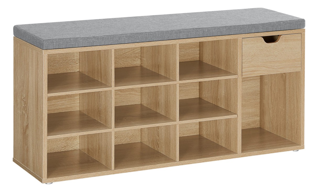 Botník so sedadlom, sonoma