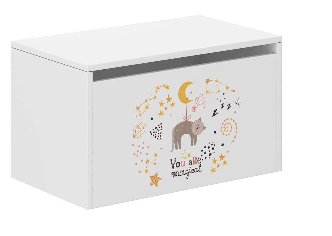 Drevený box na hračky, CAT