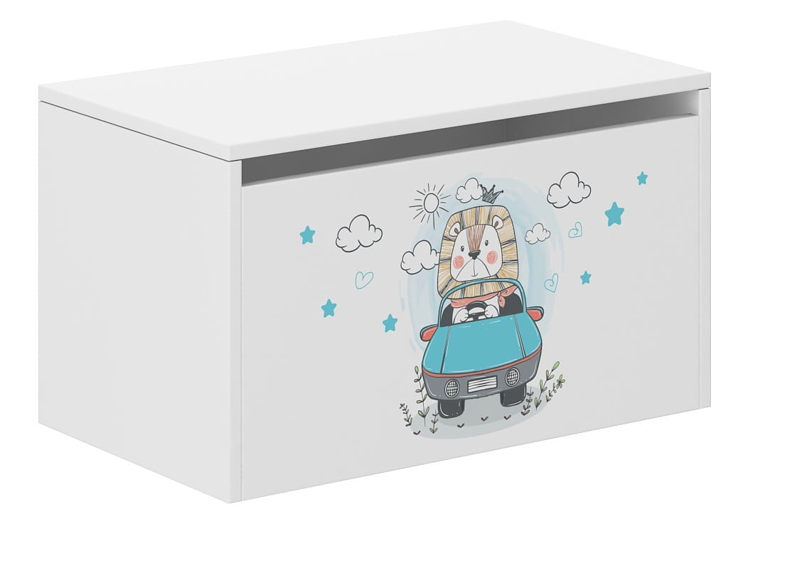 Drevený box na hračky, LION