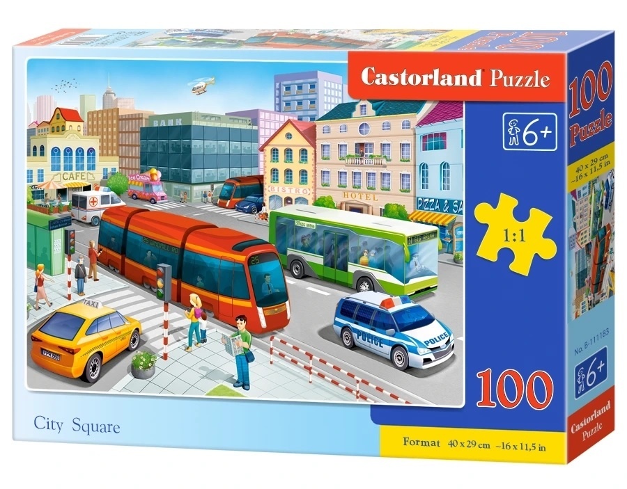 Castorland PUZZLE 100 ks, 6+, CITY SQUARE