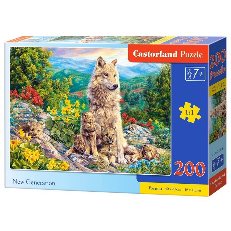 Puzzle 200 ks, 7+ Vlk