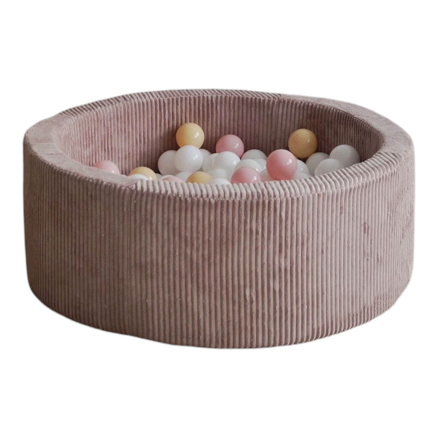 MIM Velvet menčestrový bazén s loptičkami, farba staroružová