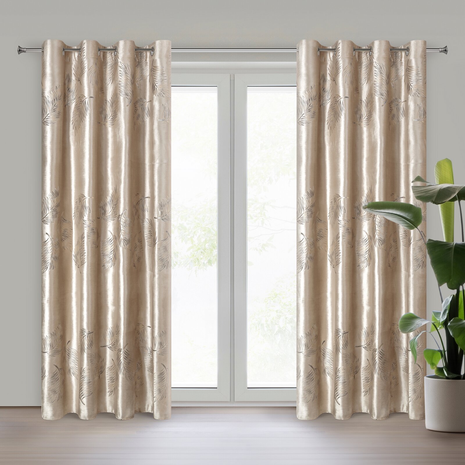 Hotový záves IDALIA, zlato béžový