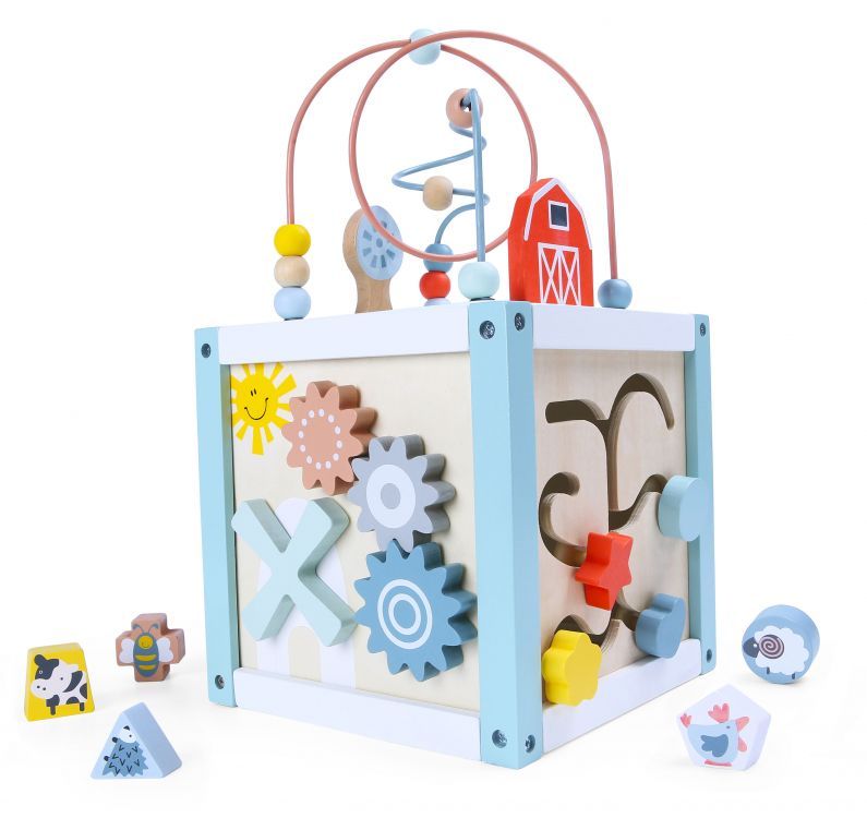 Drevená vzdelávacia kocka, Ecotoys