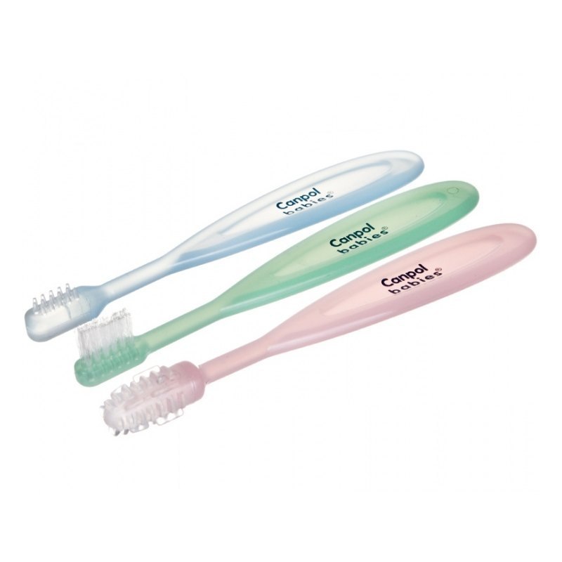 Sada zubných kefiek 0+ Canpol Babies - 3 ks