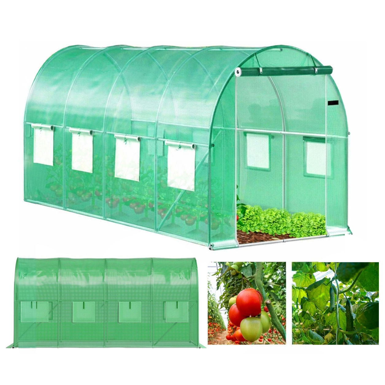 Záhradný UV fóliovník 6 x 3 x 2 m, 18 m², kovový rám
