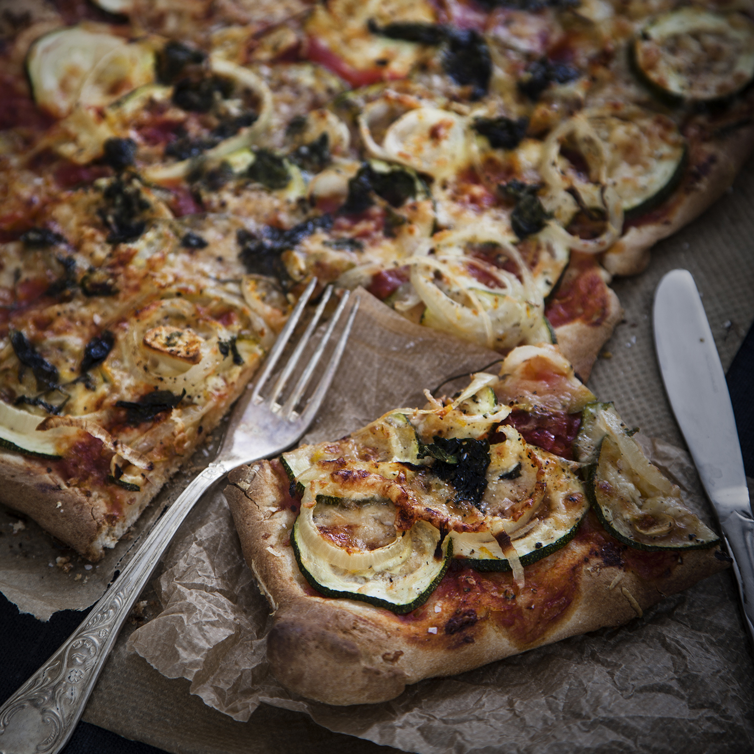 Pizza med zucchini och citron Tasteline