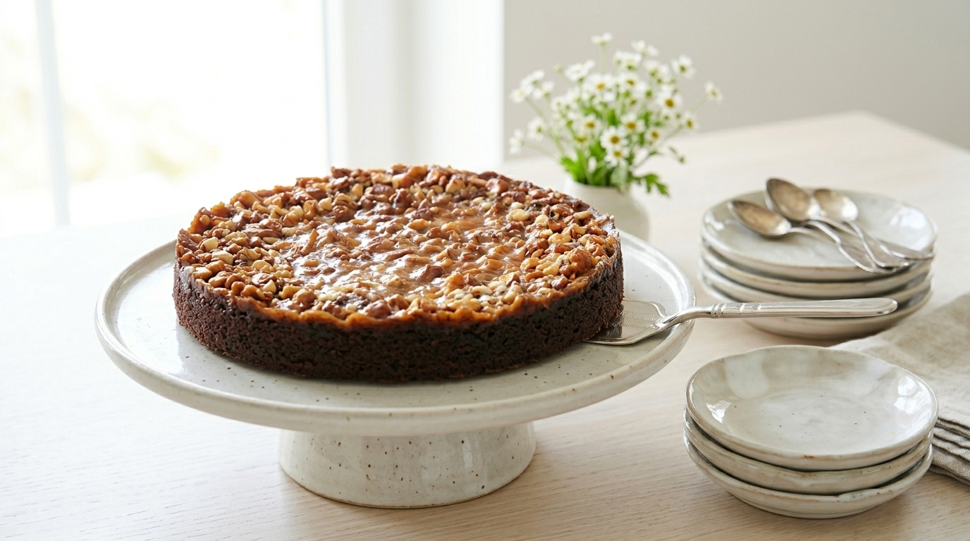 Kladdkaka med toscatäcke