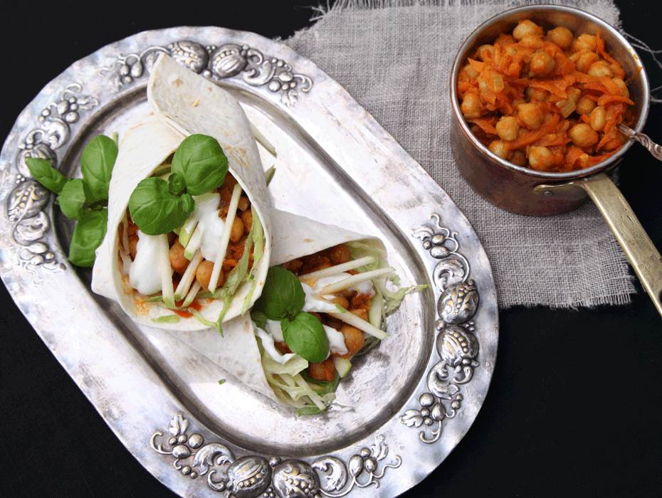 Chickpea currywrap