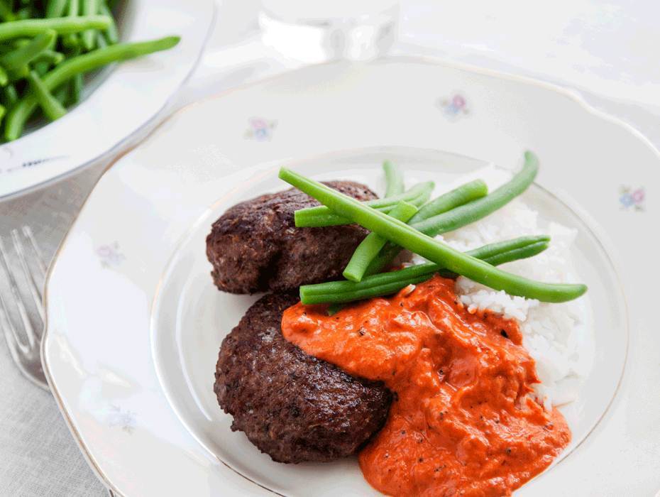 Italienska wallenbergare med krämig tomatsås