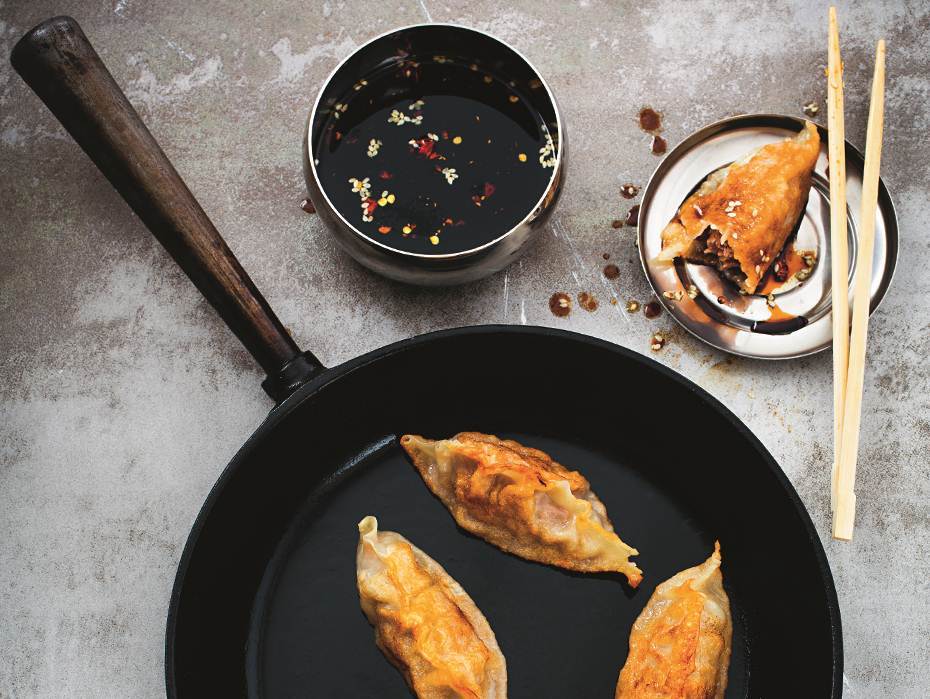 Kycklingdumplings med dippsås