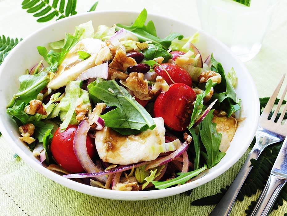 Mozzarellasallad med bönor