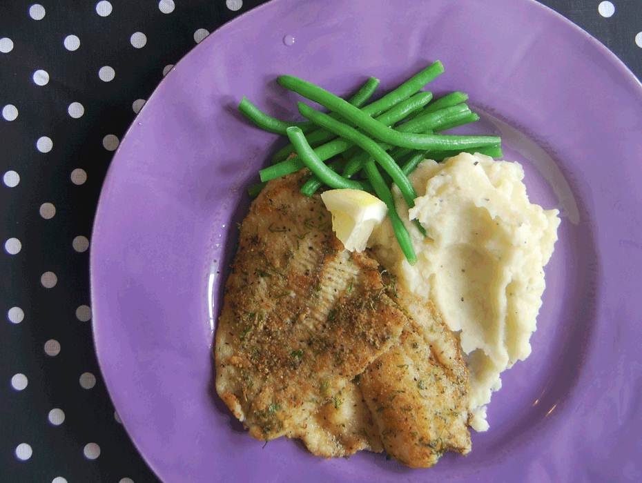 Örtstekt spättafilé med potatismos