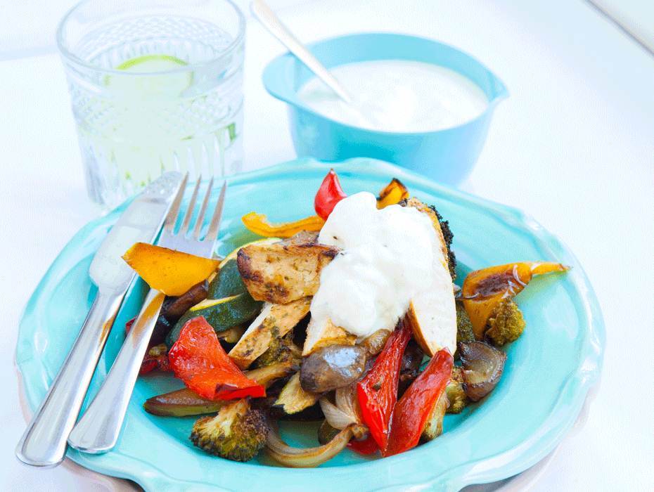 Renèe Voltaires kryddiga kyckling med tamarirostade grönsaker