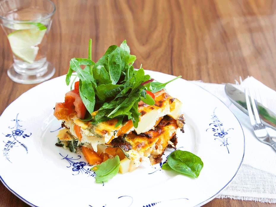 Rotfruktstortilla med ricottaost