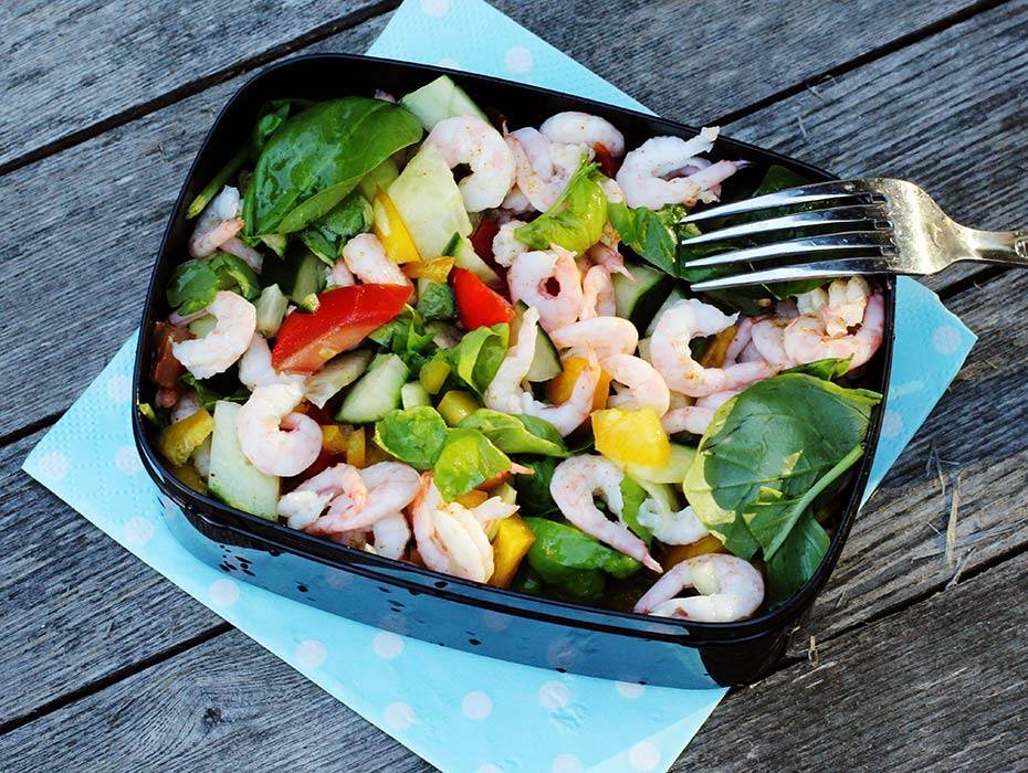 5:2 Sallad med räkor för matlådan