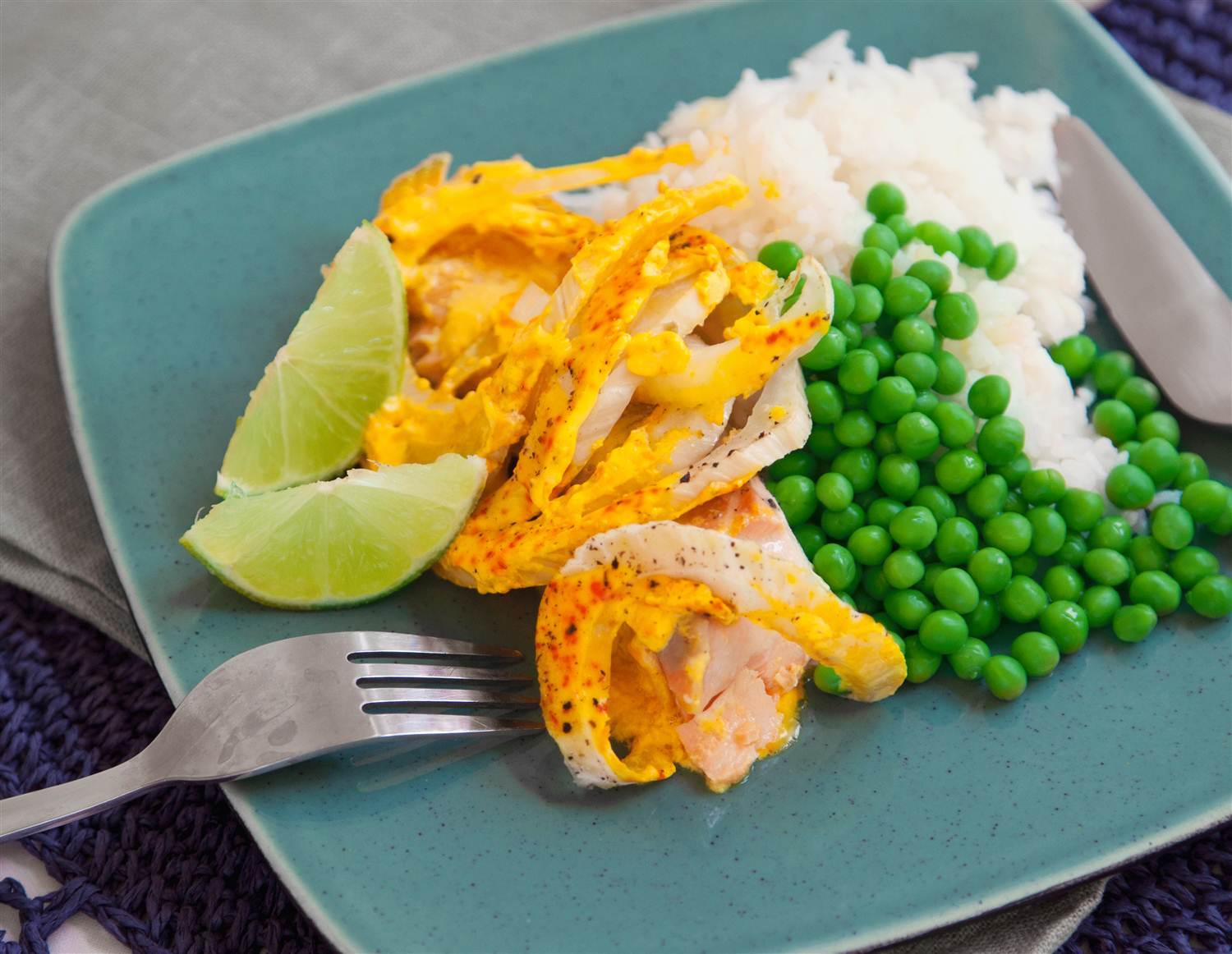 Ugnsbakad lax med fänkål och saffran