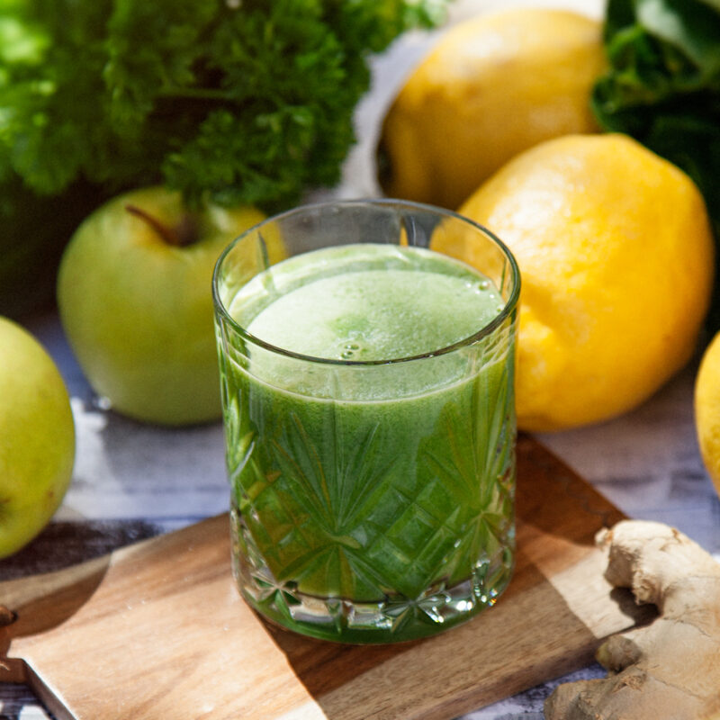 Juicekasse, grön