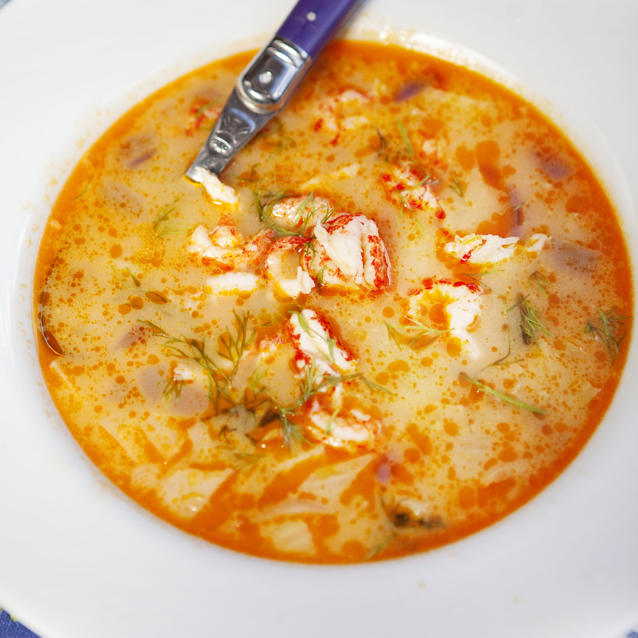 Kräftsoppa med fänkål och rotselleri