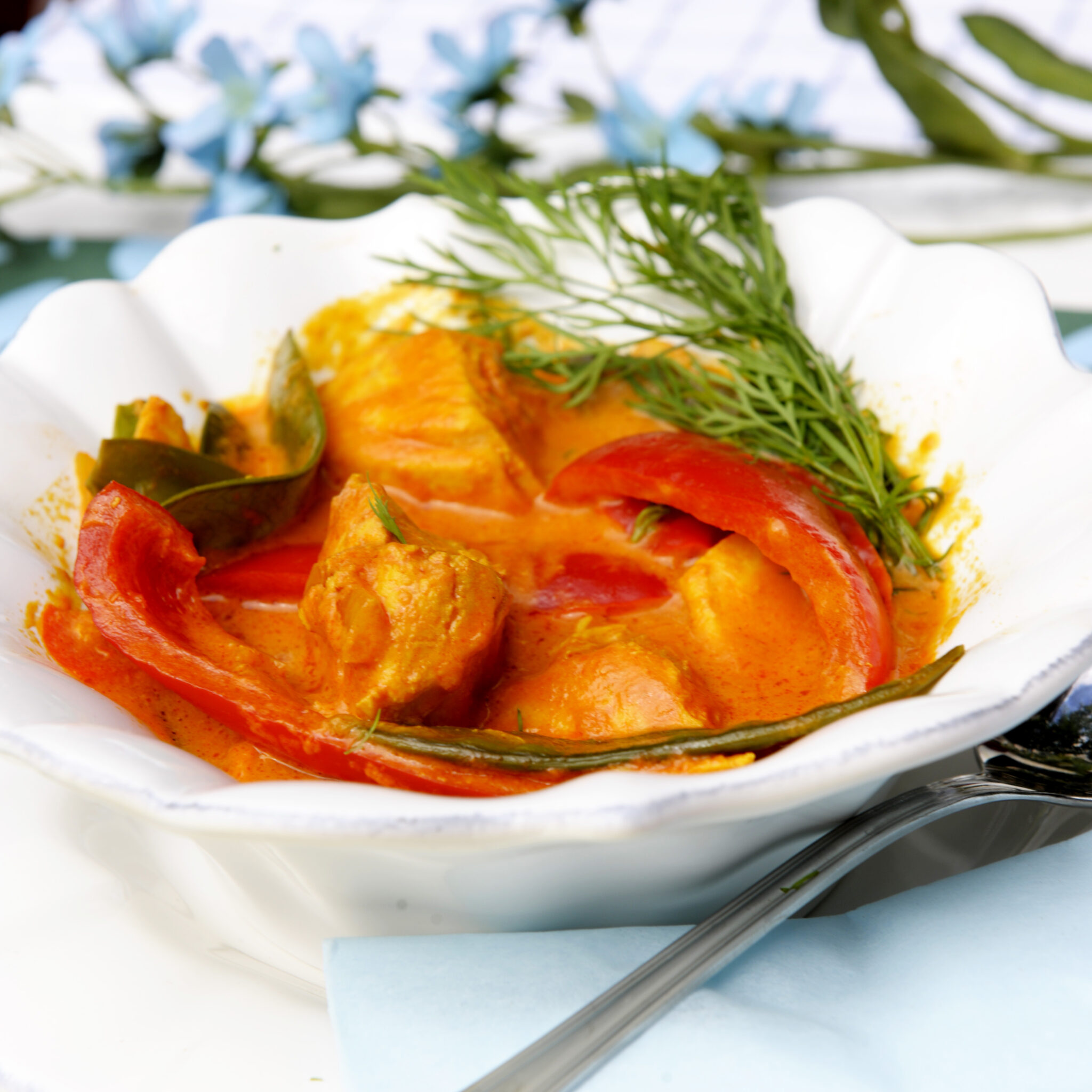 Laxgryta med saffran