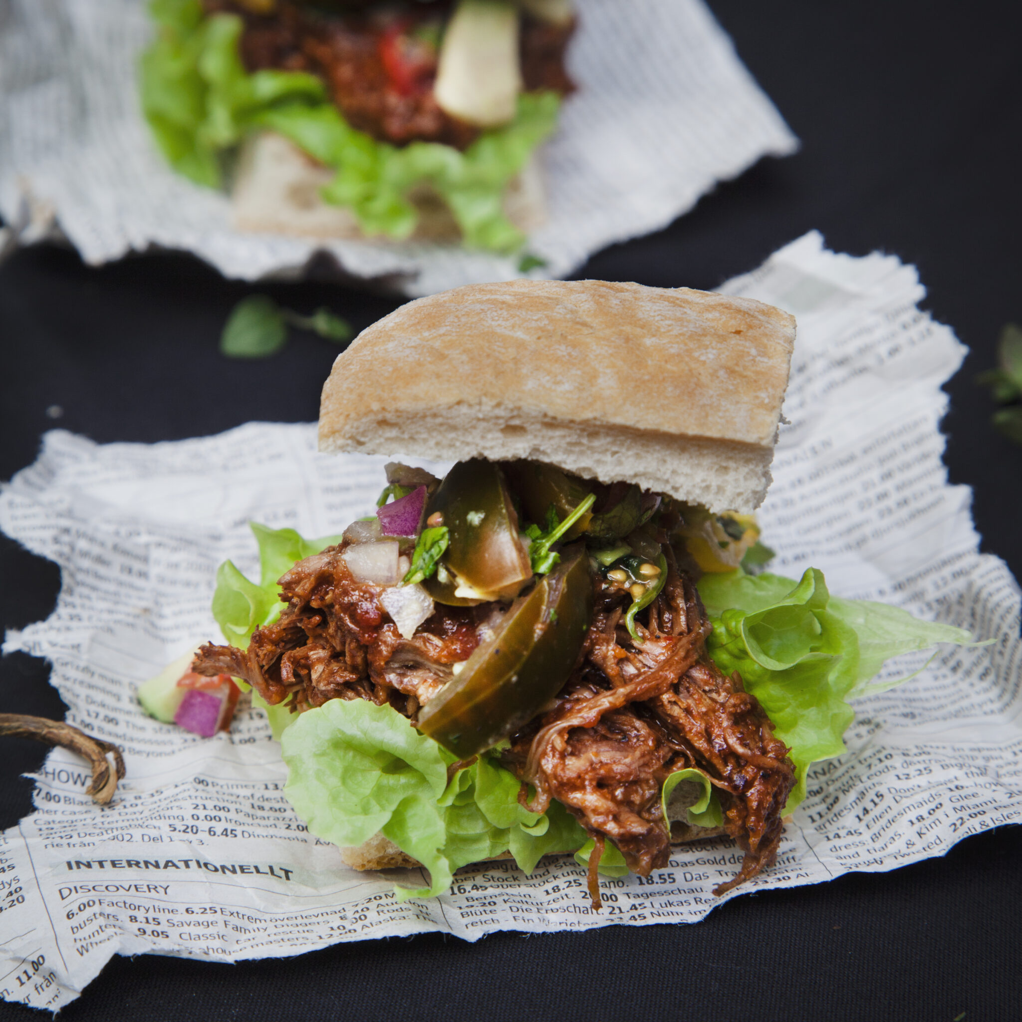 Pulled beef med anchochili