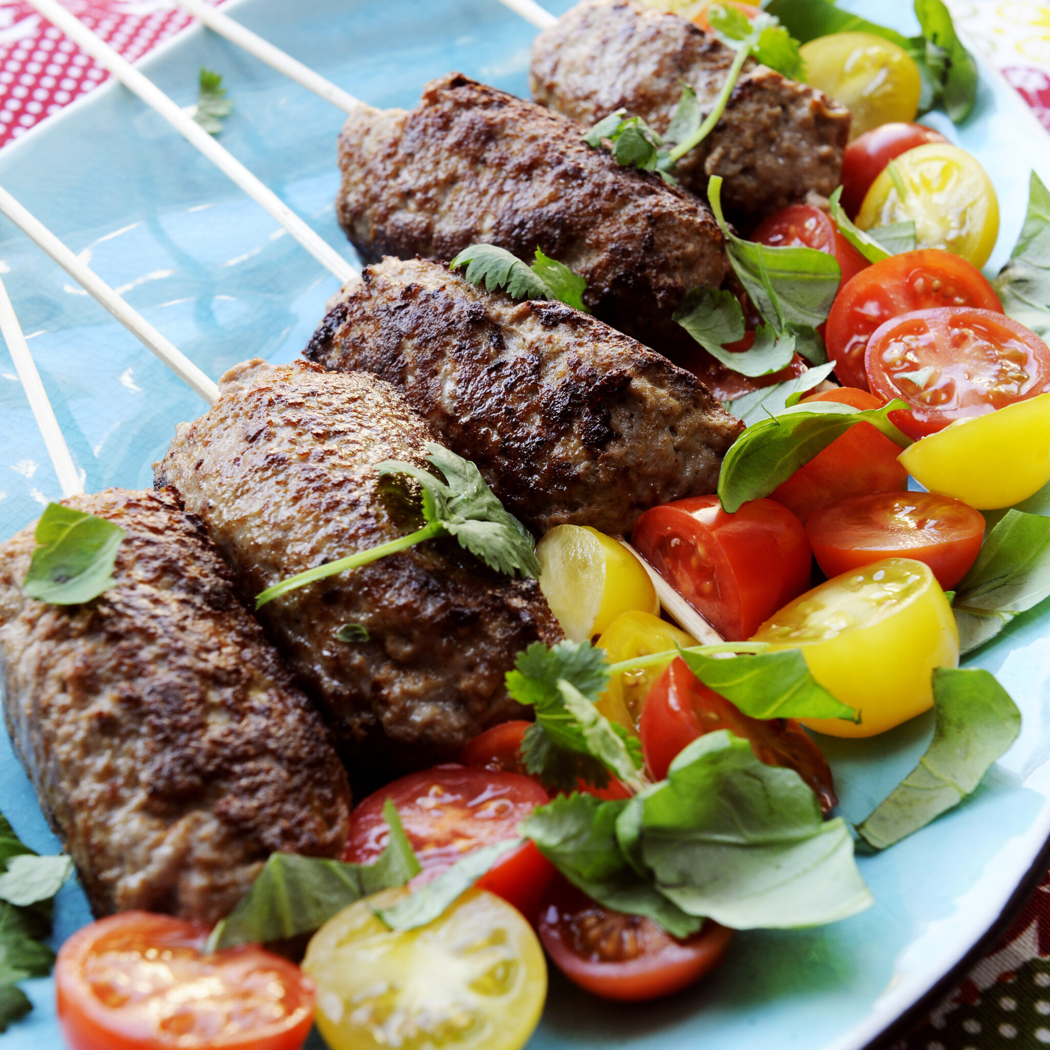 Souvlaki med tabbouleh