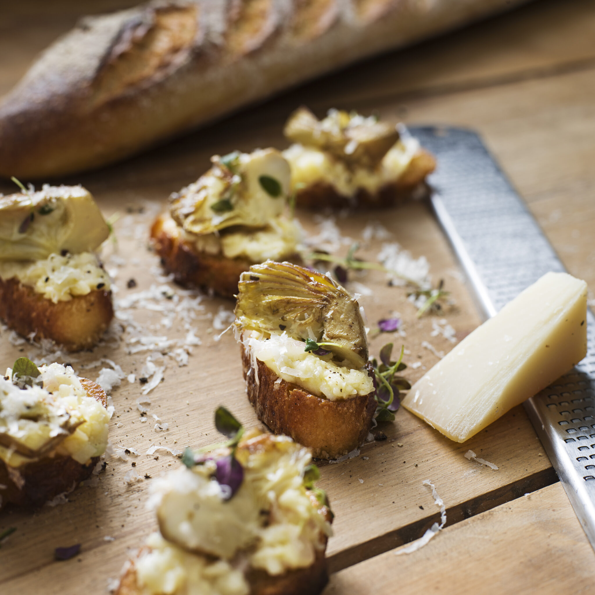 Crostini med scaglione och skocka