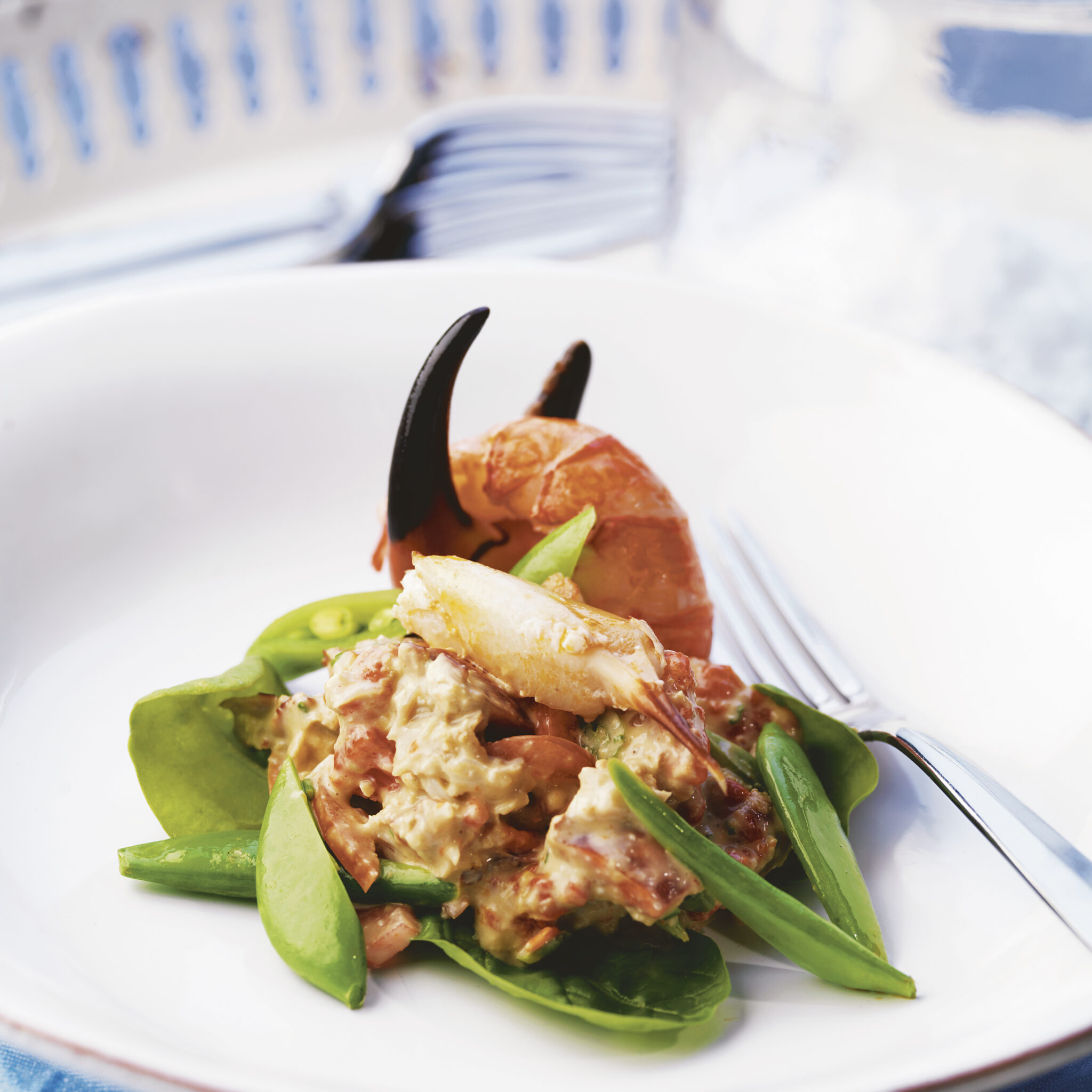 Krabb- och havskräftsallad